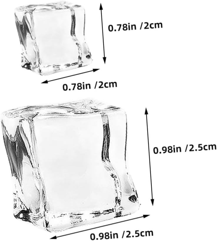 40 Pcs Clear Acrylic Decorative Cubes Irregular Shape Reusable for Home and Bar Decor - Image 5